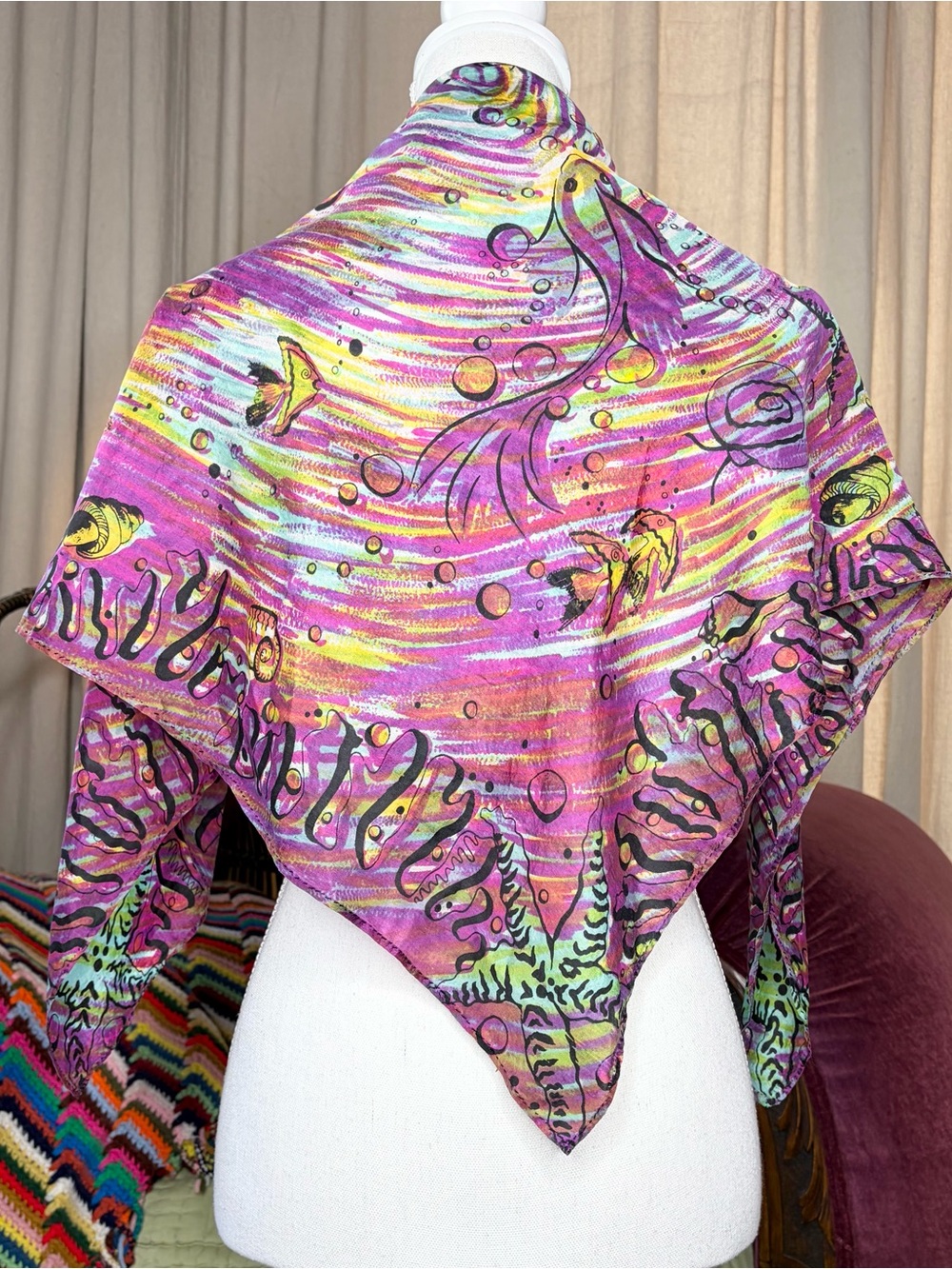 90s Seaside Silky Scarf